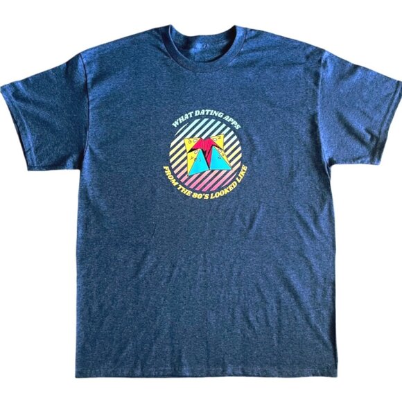 NWT Retro Graphics T-Shirt 80's Dating App - Picture 1 of 2